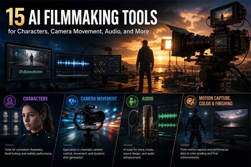 15 AI Filmmaking Tools for Characters, Camera & Audio