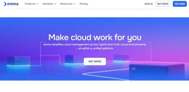 Emma Cloud screen shot of Emma Cloud web page