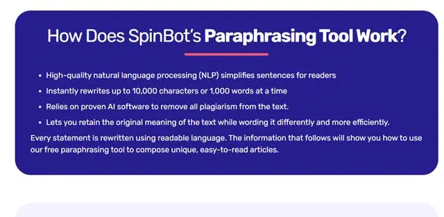 how to Use Spinbot’s Free AI Paraphrasing Tool