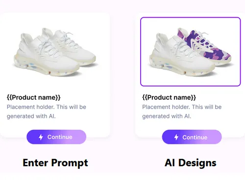 AI product listing automation interface in Wondr AI