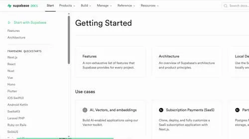 Supabase setup guide for creating a new project