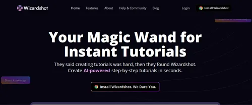 Create Tutorials in Seconds: Free AI-Powered Tool by Wizardshot